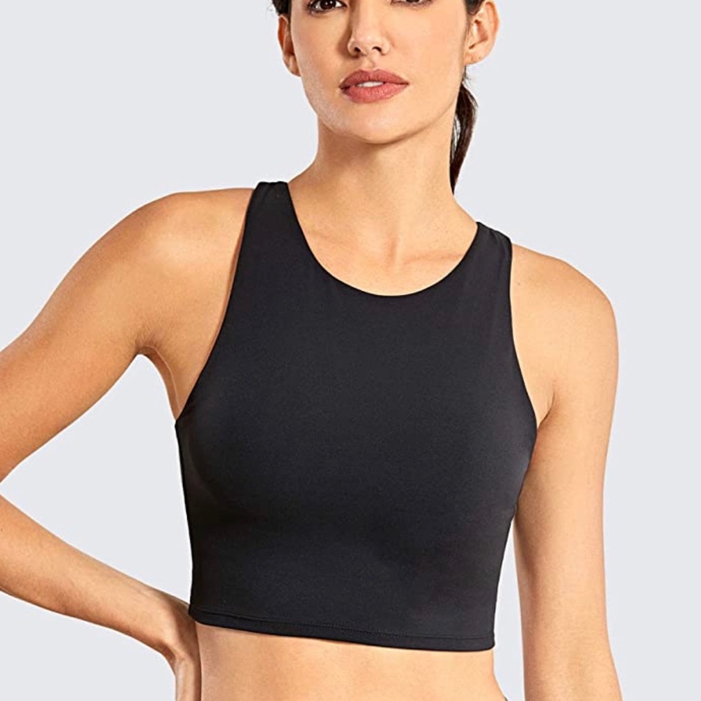 CRZ YOGA Long Line High Neck Sports Bra